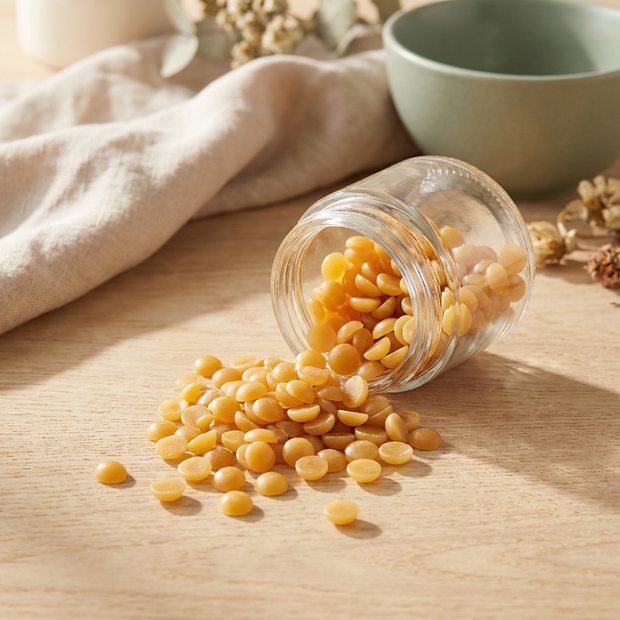 Natürliche gelbe Bienenwachspastillen