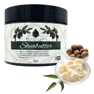 Woodflame Sheabutter 300 g in der Dose mit Schraubdeckel