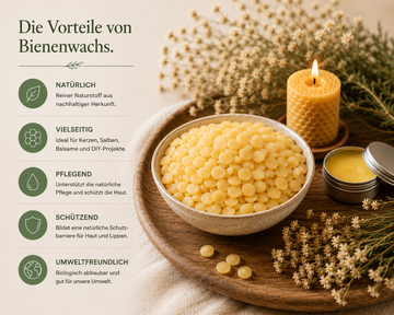 Bienenwachs Pastillen kosmetikgeprüft für Lippenbalsam und Kerzen - Detailansicht 2