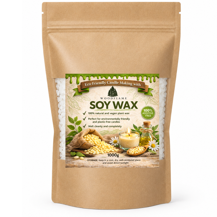 Woodflame Sojawachs 1000 g im Beutel