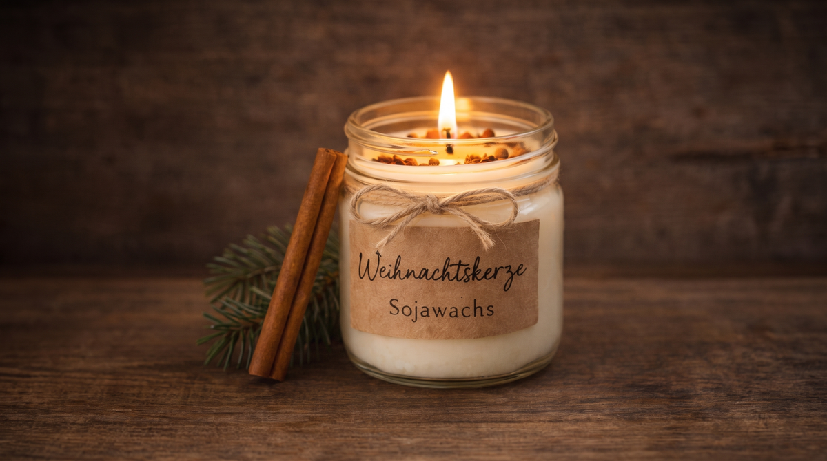 Rezept 1: Sojawachs-Weihnachtskerze im Glas