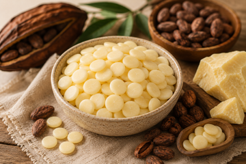 Kakaobutter Pastillen unraffiniert für Körperbutter und Lippenpflege