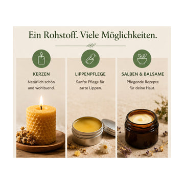 Bienenwachs Pastillen kosmetikgeprüft für Lippenbalsam und Kerzen - Detailansicht 1