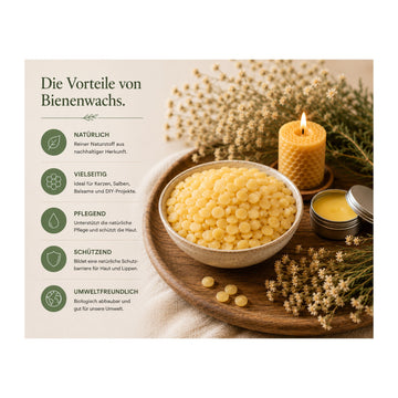 Bienenwachs Pastillen kosmetikgeprüft für Lippenbalsam und Kerzen - Detailansicht 2