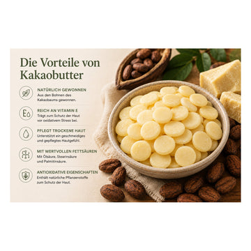 Kakaobutter Pastillen unraffiniert für Körperbutter und Lippenpflege - Detailansicht 2