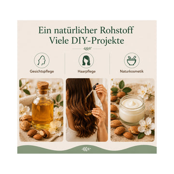 Mandelöl kosmetikgeprüft für Körperpflege und Lippenbalsam - Detailansicht