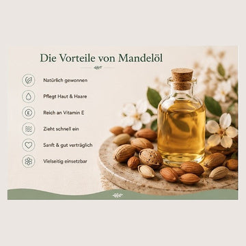 Mandelöl kosmetikgeprüft für Körperpflege und Lippenbalsam - Detailansicht